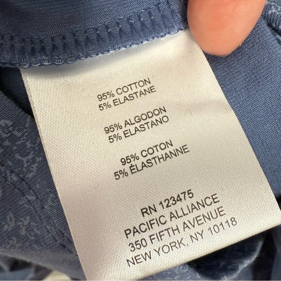 Frye tiered sundress with pockets faded bandanna blue plus size 3X - Picture 6 of 7